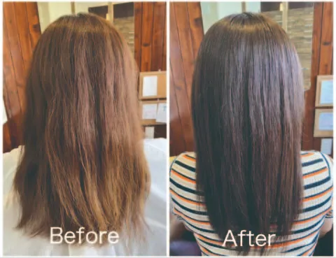 髪質改善カラーエステの施術事例